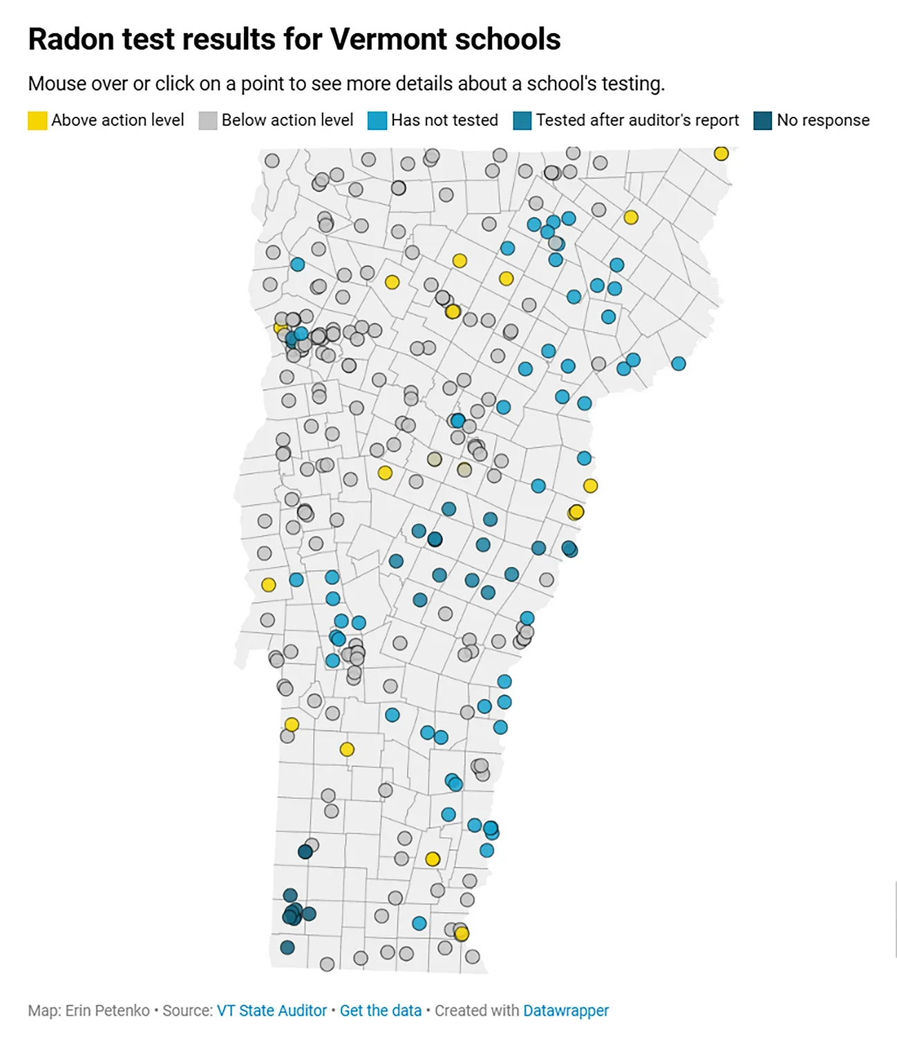 Nearly 25% of schools in Vermont hadn’t tested for radon, more than four years after state mandate
