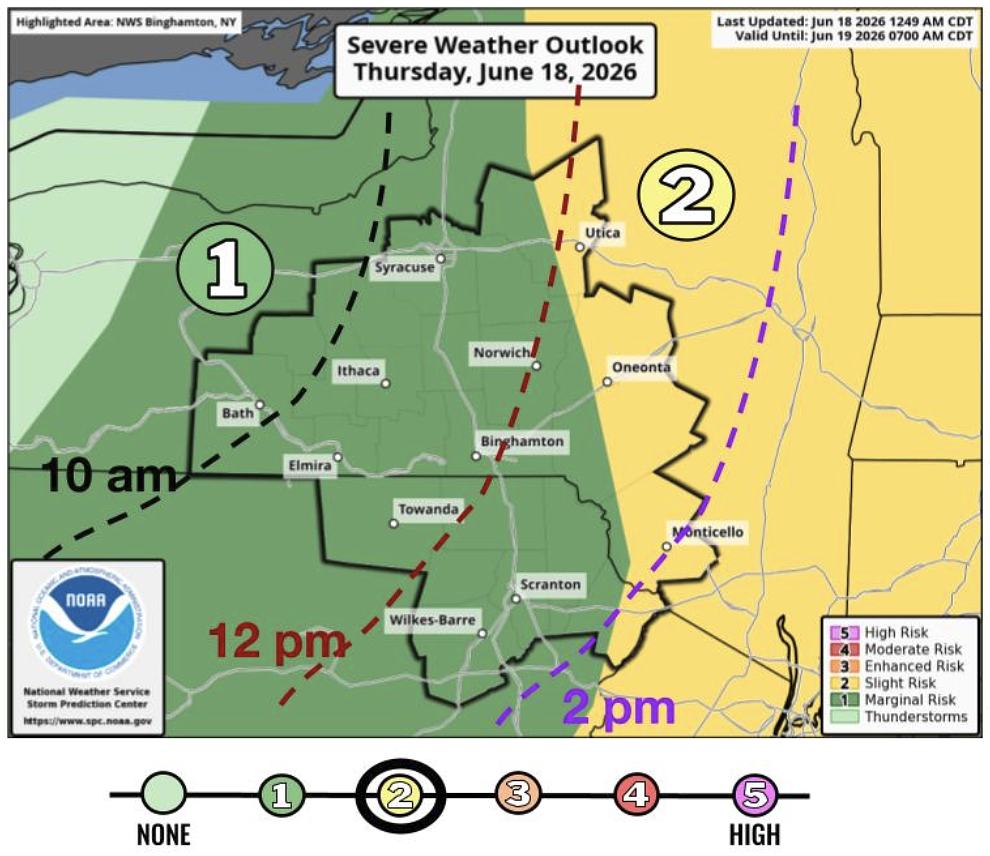 Central NY weather: Damaging winds, heavy rain and thunderstorms on Thursday