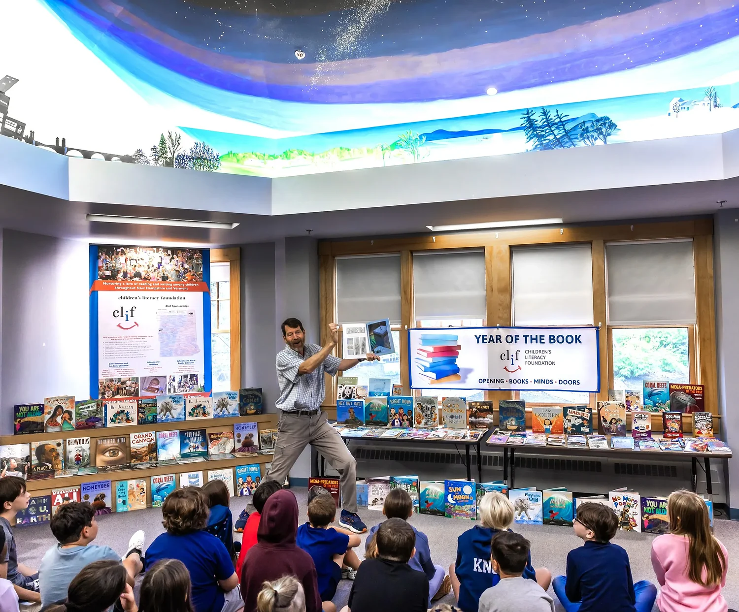 A bounty of books: Boscawen and Mill Brook students will each receive 8 books this year through literacy grant