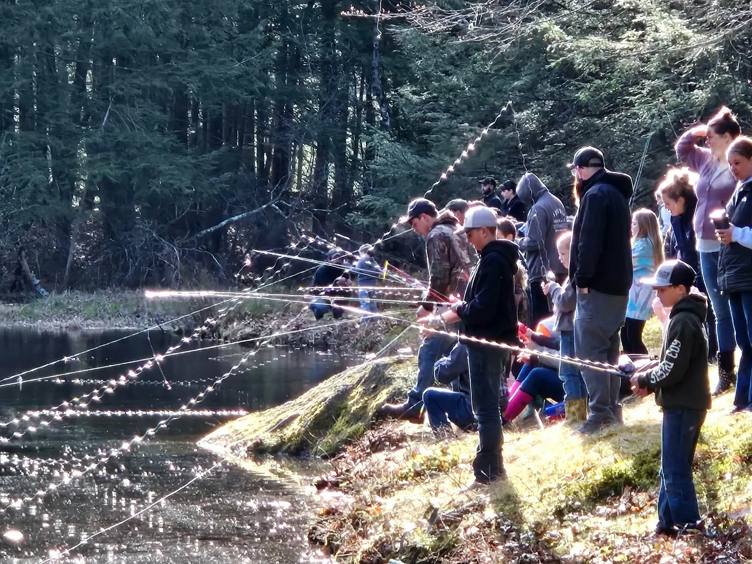 Dozens of kids cast lines at Bennington's Kids' Fishing Derby
