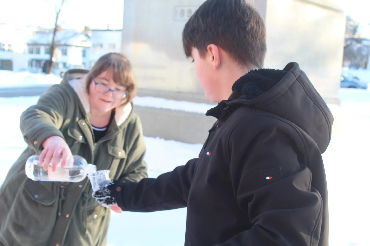 Curiosity Club erupts with baking soda and vinegar volcanos