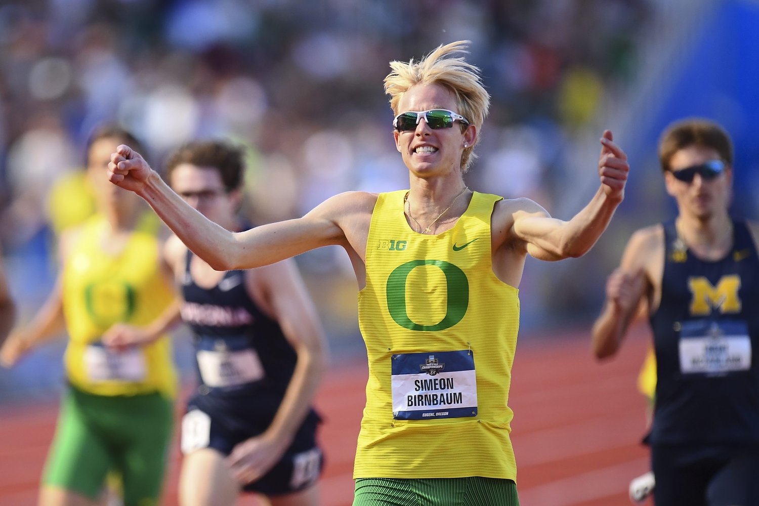 Birnbaum cruises to 1500-meter title as UO men take 5th at NCAA Championships
