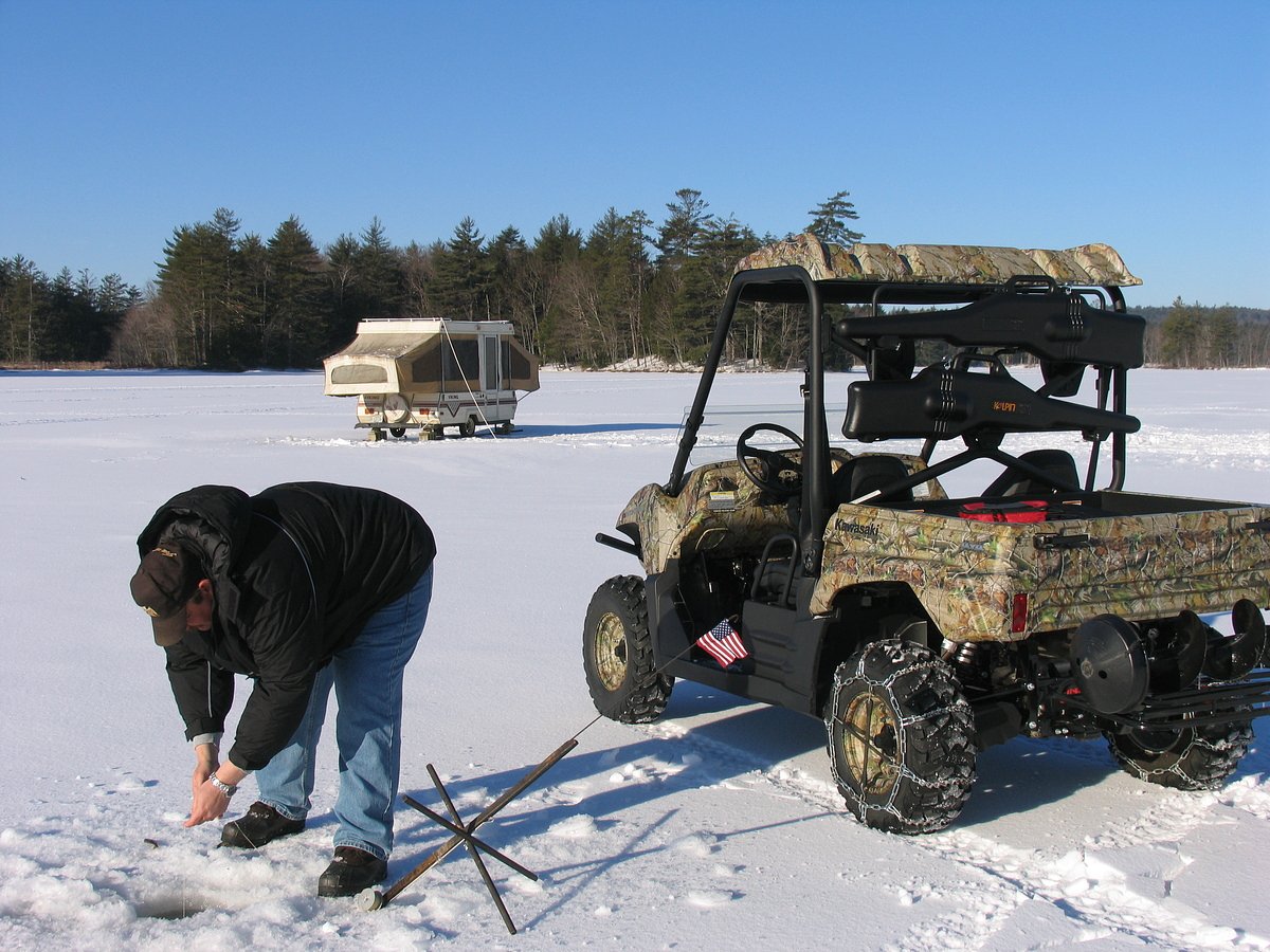 We drove onto the ice. Seconds later, the truck sank  
