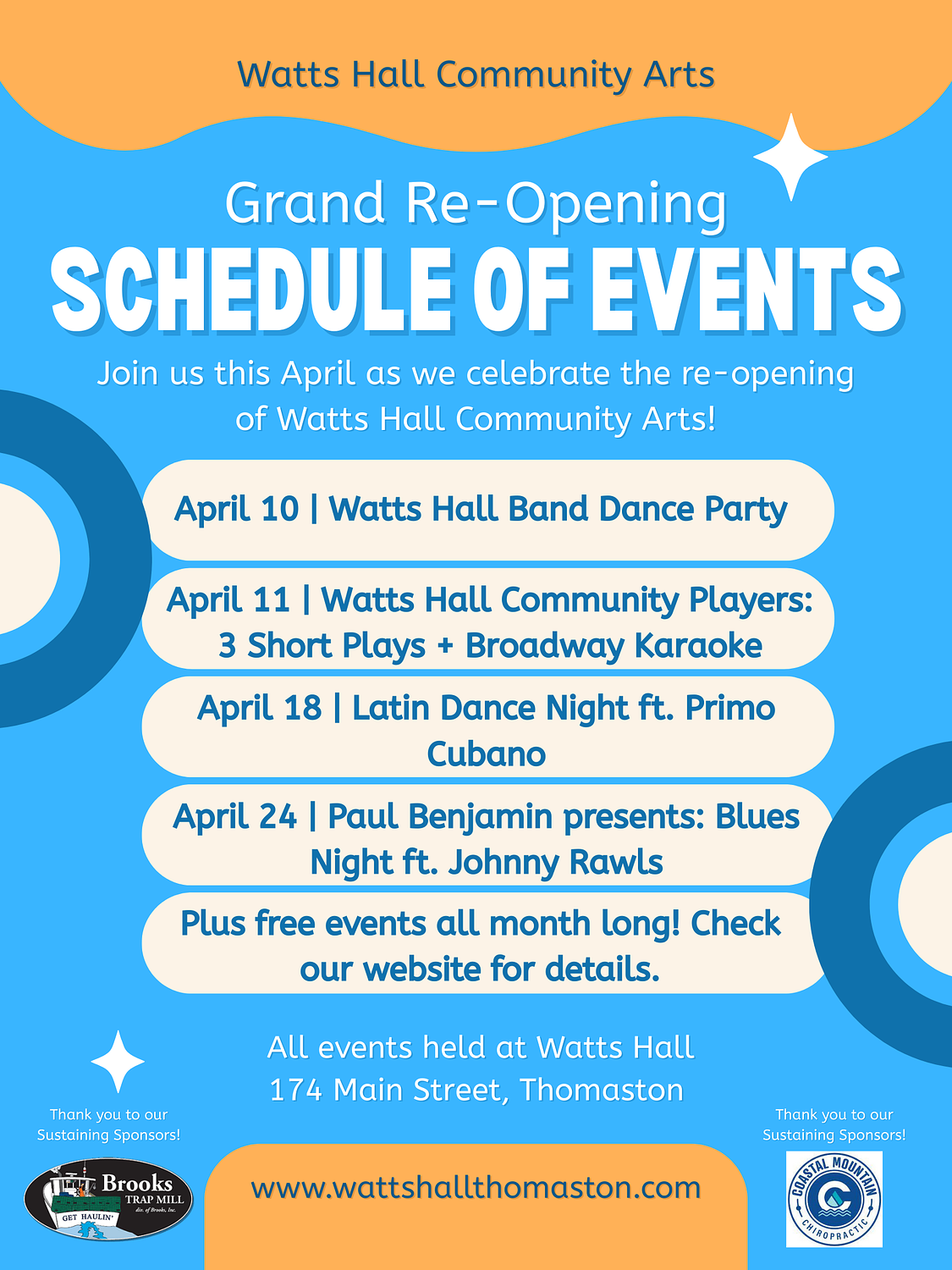Watts Hall Community Arts announces grand reopening with full month of events