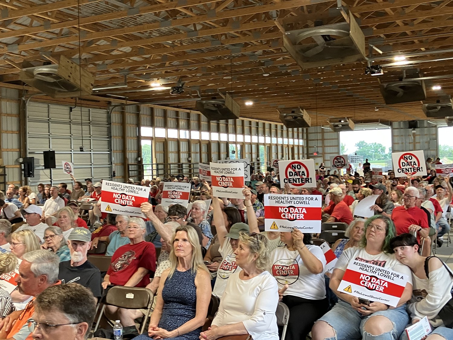 ‘We don’t want you!’ Lowell residents protest Microsoft’s data center plan
