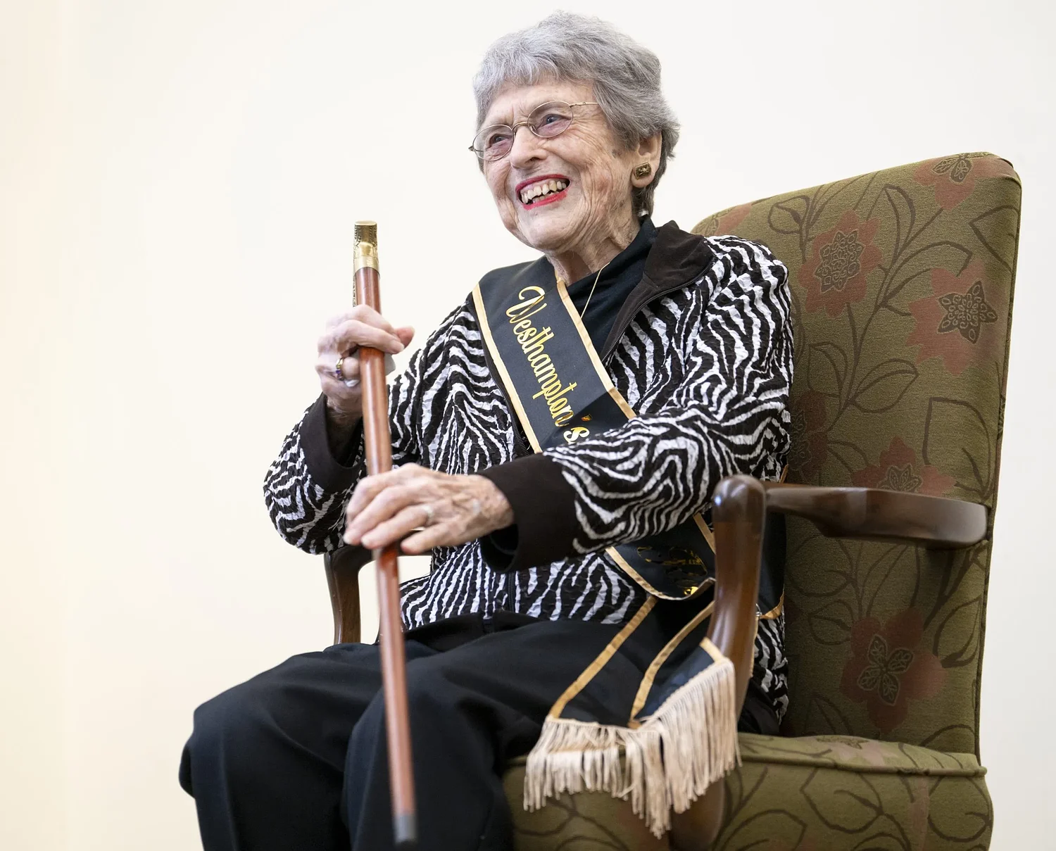 Westhampton’s oldest resident honored with historic golden cane