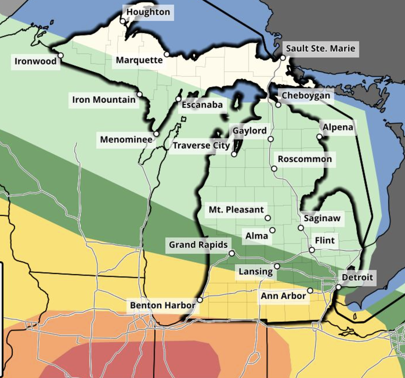 Dangerous severe storms, intense tornadoes poised to strike as close as Michigan border
