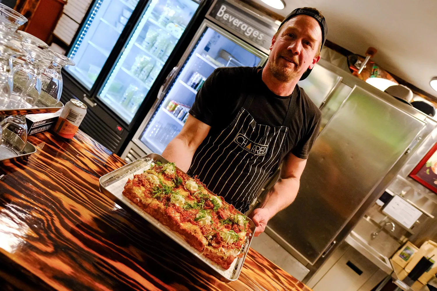 Charred Apizza slings Detroit-style pies with a side of nostalgia