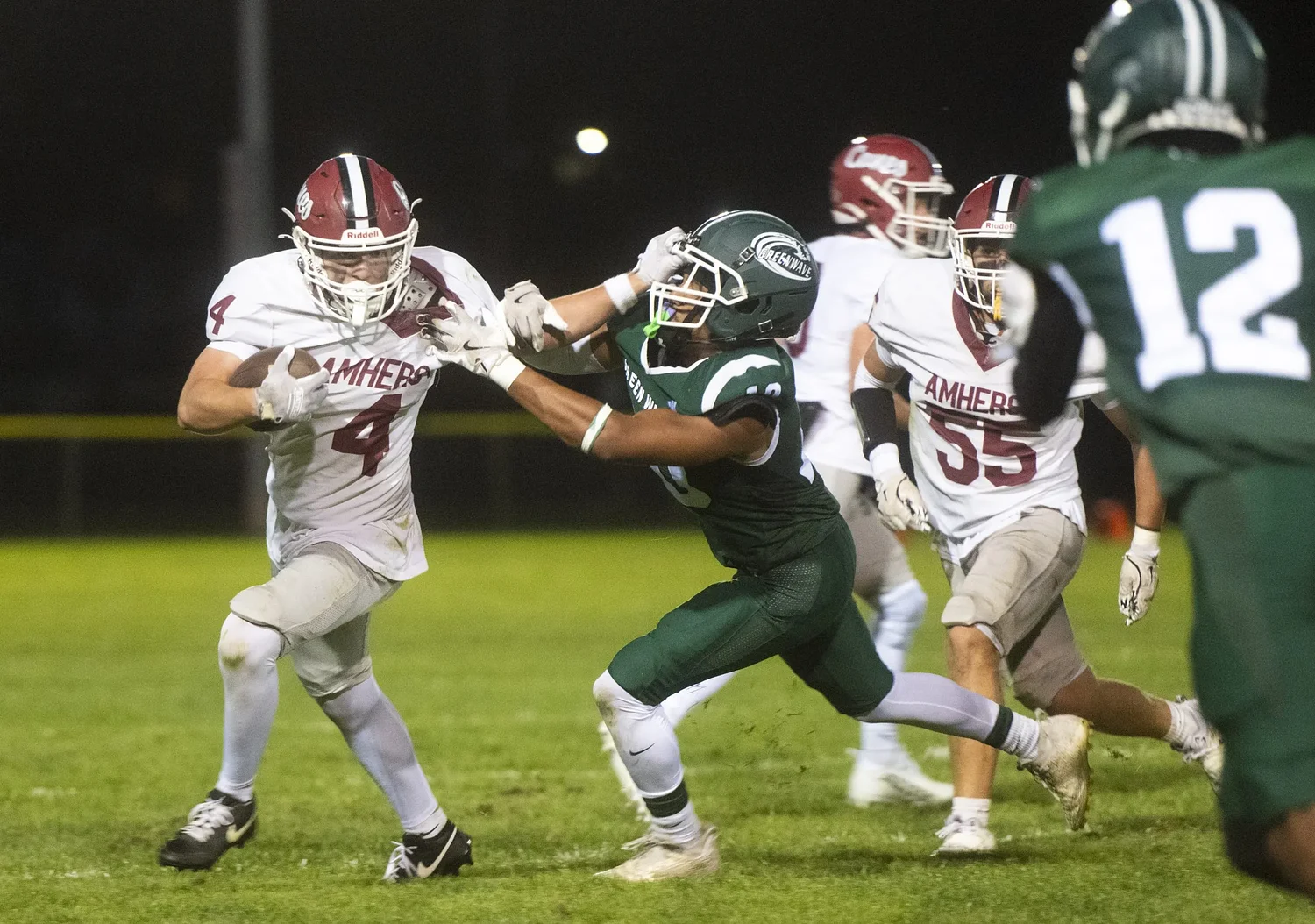 High school football: Amherst’s offense and defense click in convincing 41-0 victory over Greenfield (PHOTOS)