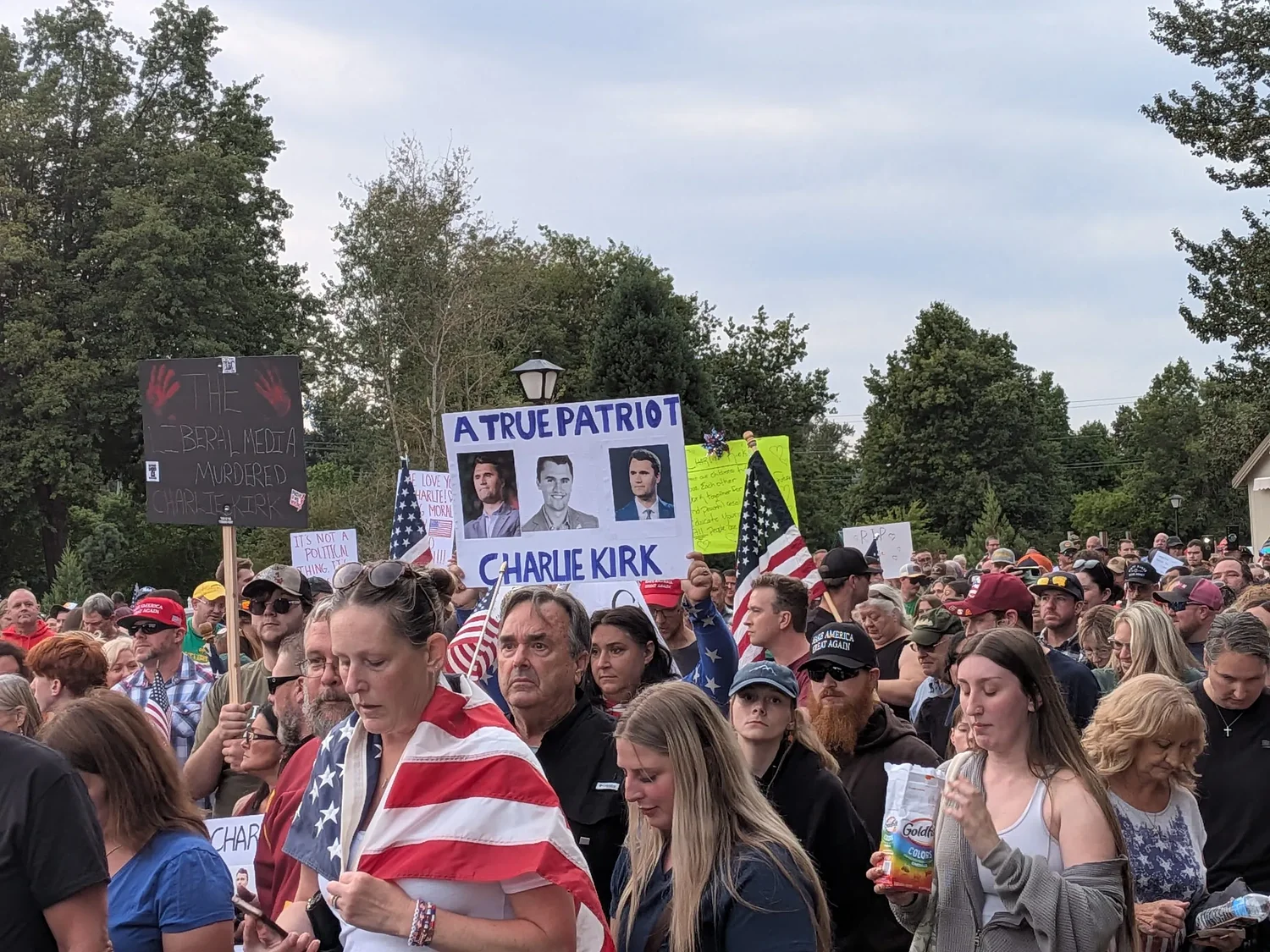 Charlie Kirk vigil draws hundreds to remember slain activist