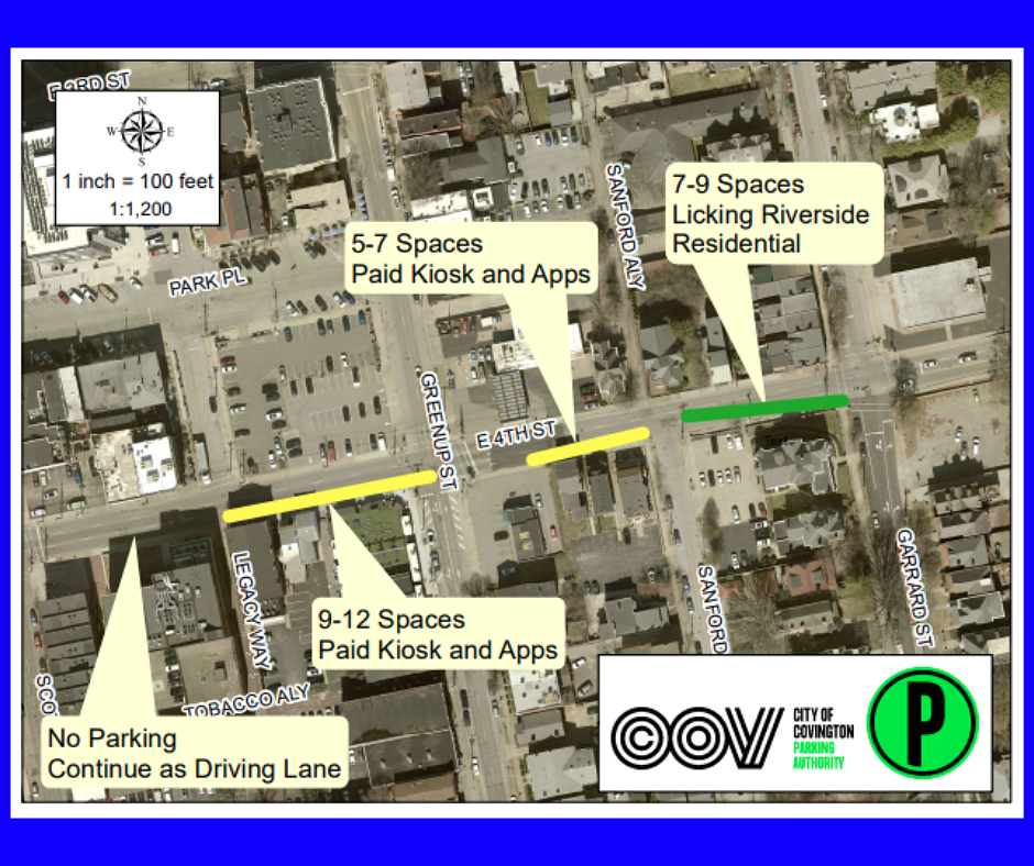Covington to add temporary parking during 4th St. Bridge closure