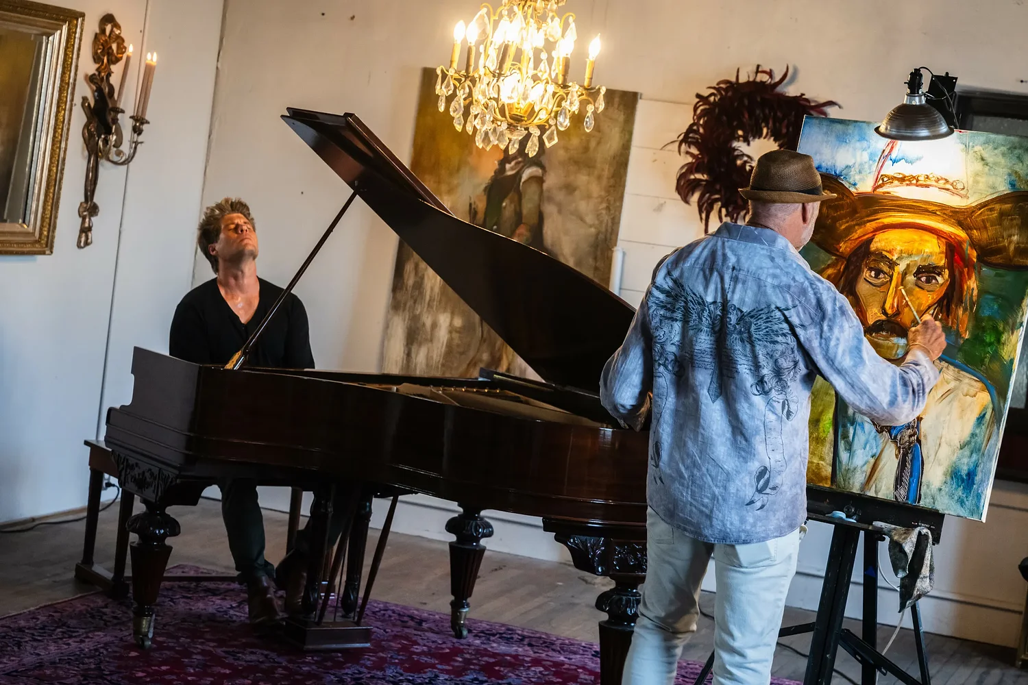 Live art performance for “Euforia” exhibit captivates downtown Waco audience