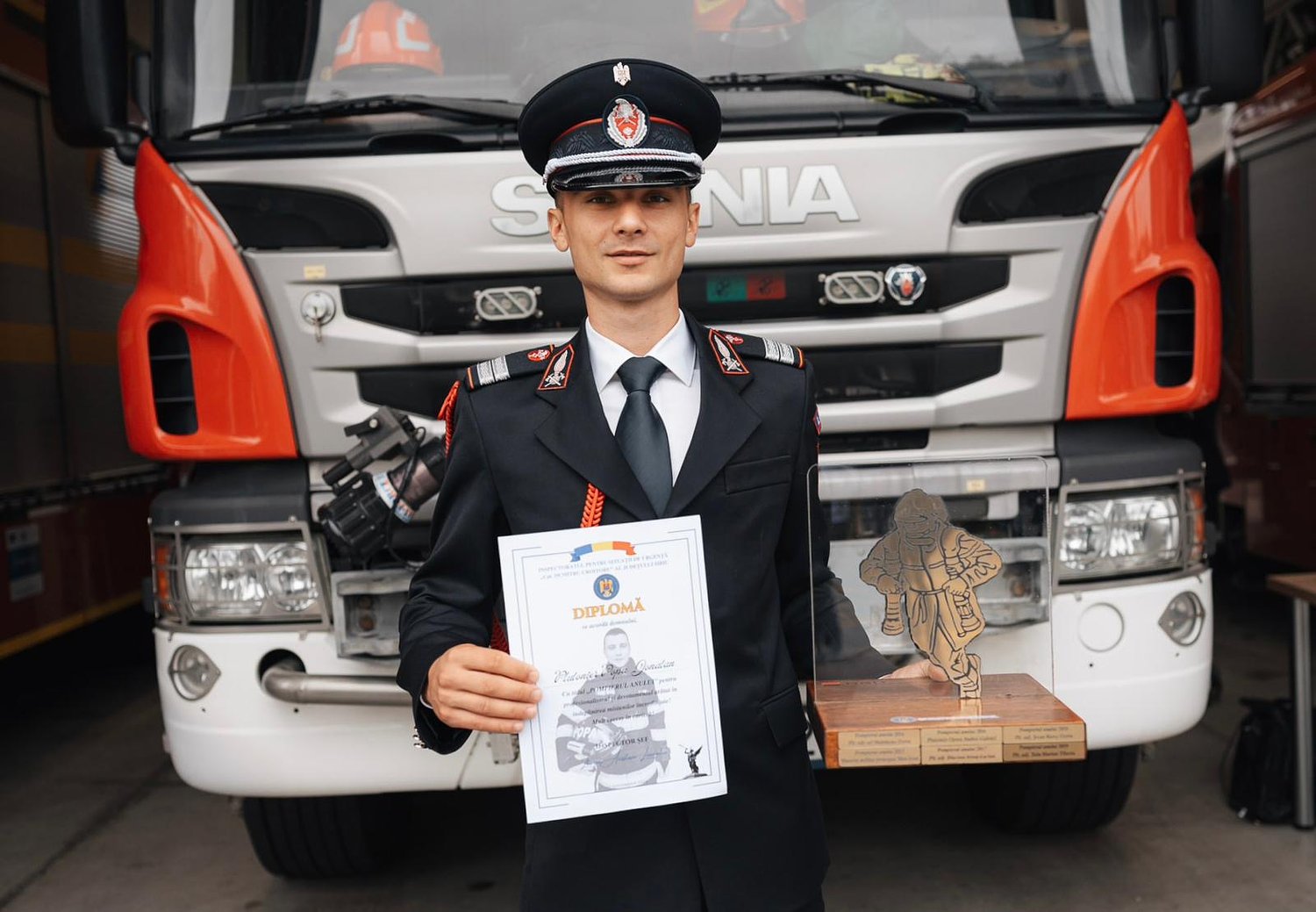 Pompierul anului la Sibiu. Ceremonie specială la ISU
