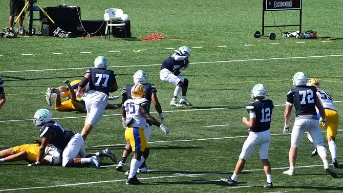 Salve Regina rallies to defeat Western New England in overtime thriller, 34-28