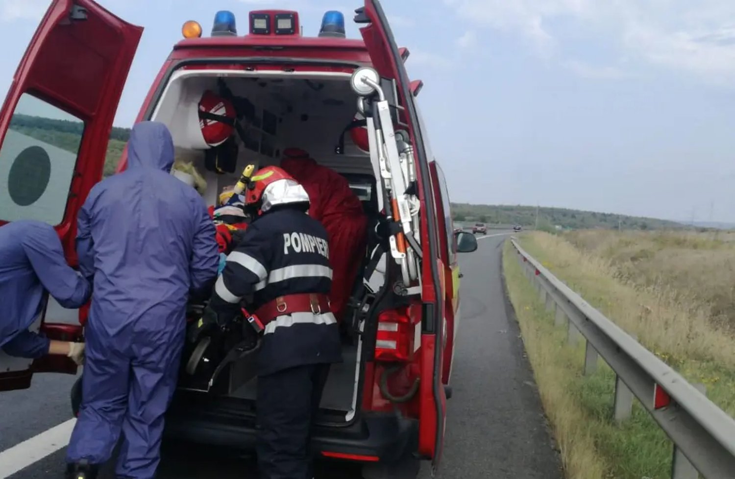 Accident pe autostradă între Boița și Tălmaciu. Trafic blocat