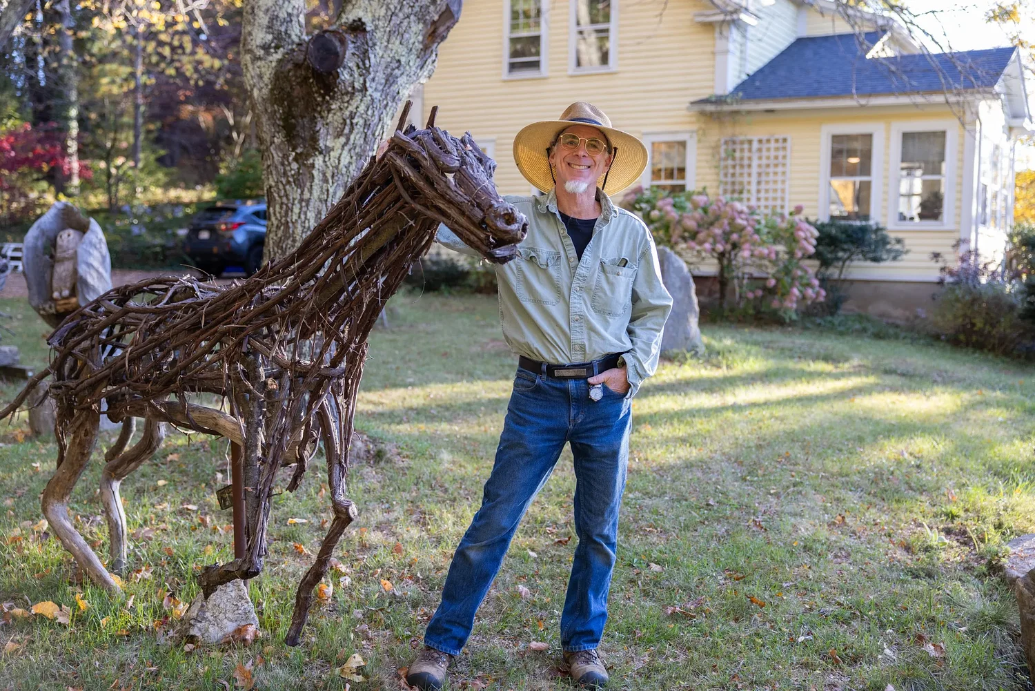 A front yard zoo: In the woods of Northampton, a sculpting legacy runs wild 