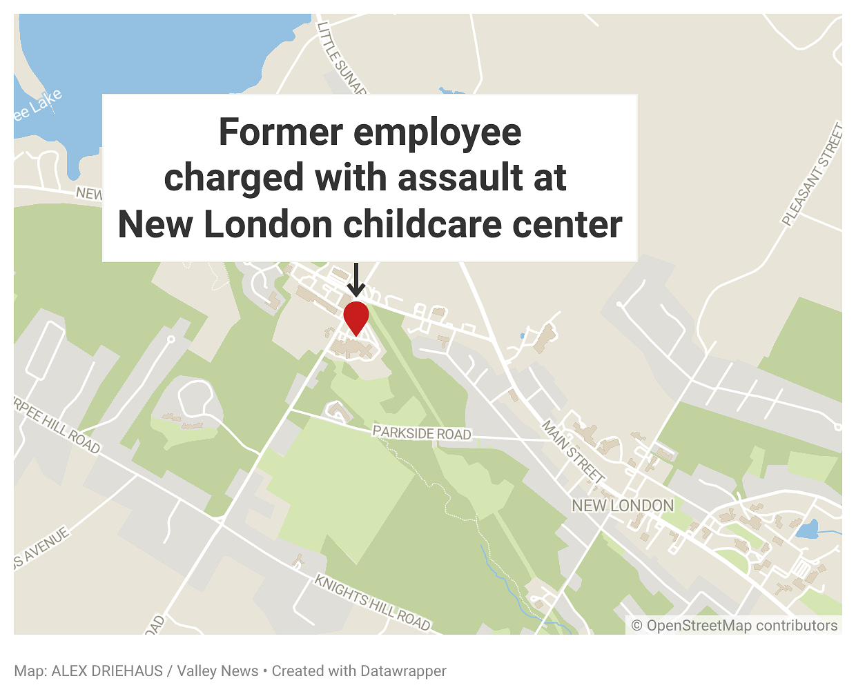 New London childcare worker faces second-degree assault charge