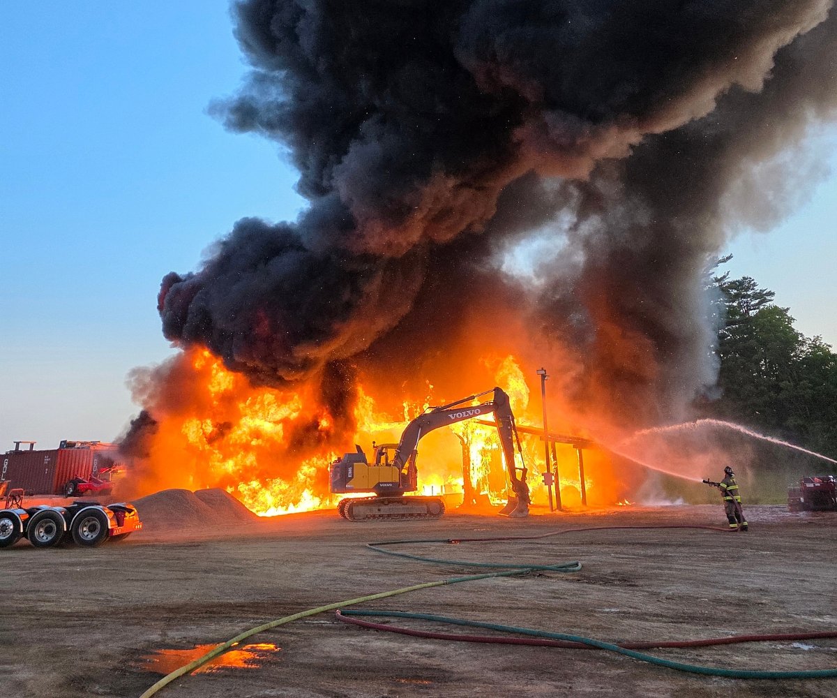 Fire heavily damages barn owned by central Maine electrical contractor