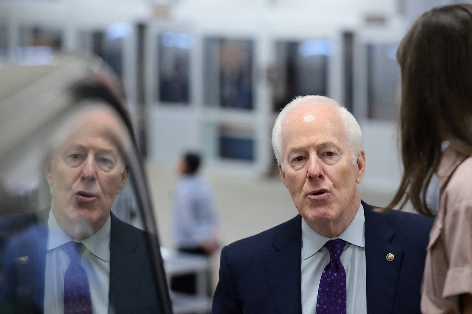 Eight Senate Republicans broke ranks this week. John Cornyn, spurned by Trump in his primary, didn't.