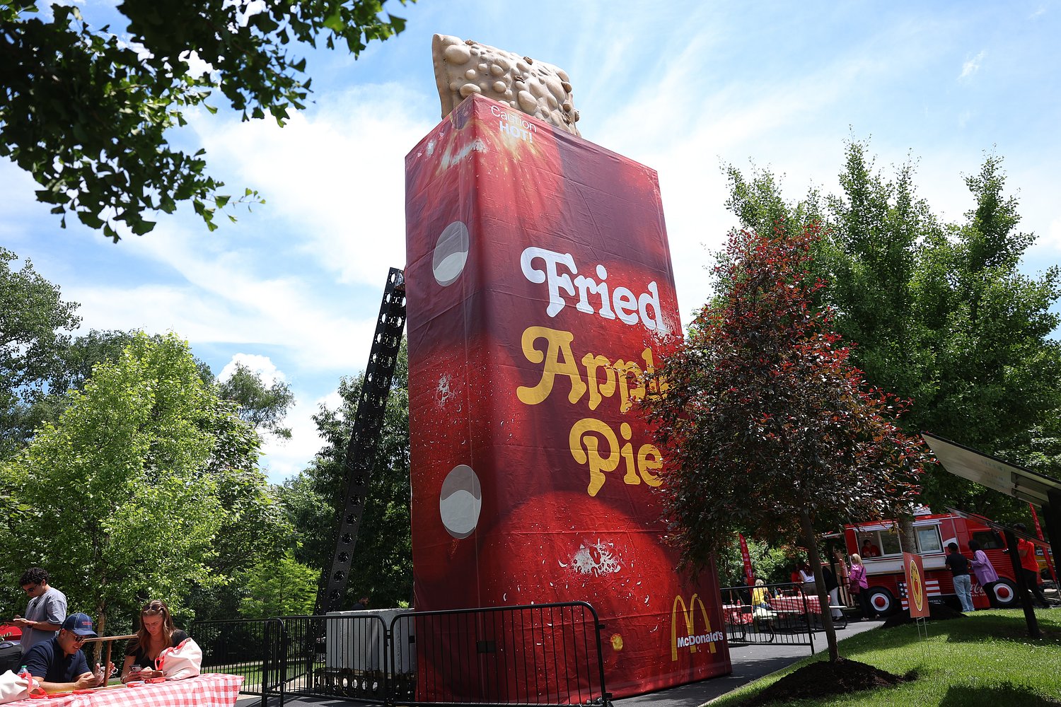 McDonald’s unveils monument to its classic fried apple pie at Joliet’s Route 66 Park