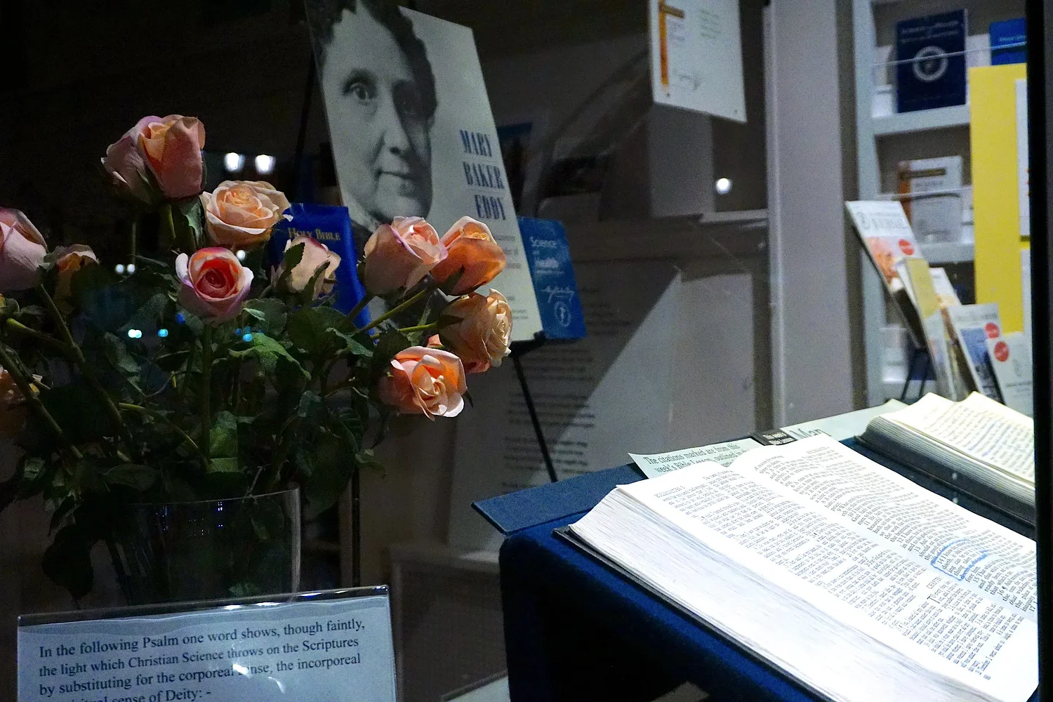 Mary Baker Eddy honored with Women's History Month display in downtown Concord