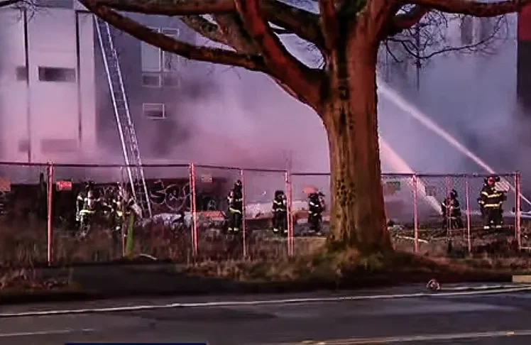 Major Fire At Ballard Construction Site Forces Evacuations And Leaves One Injured