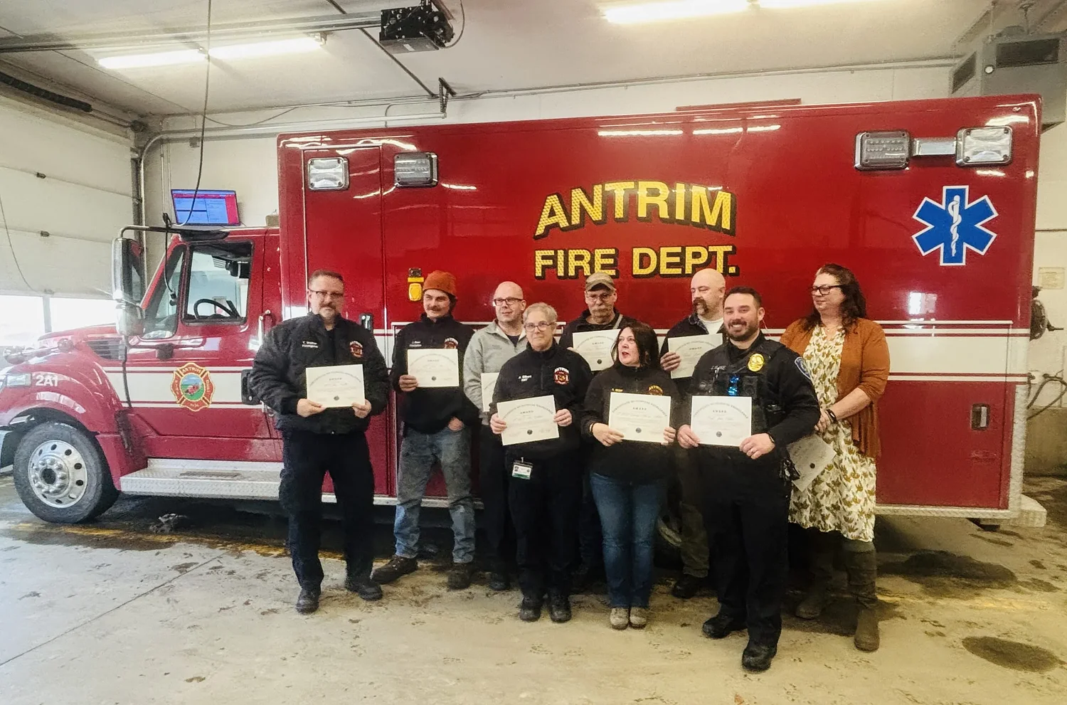 Antrim first responders, dispatcher recognized for lifesaving rescue