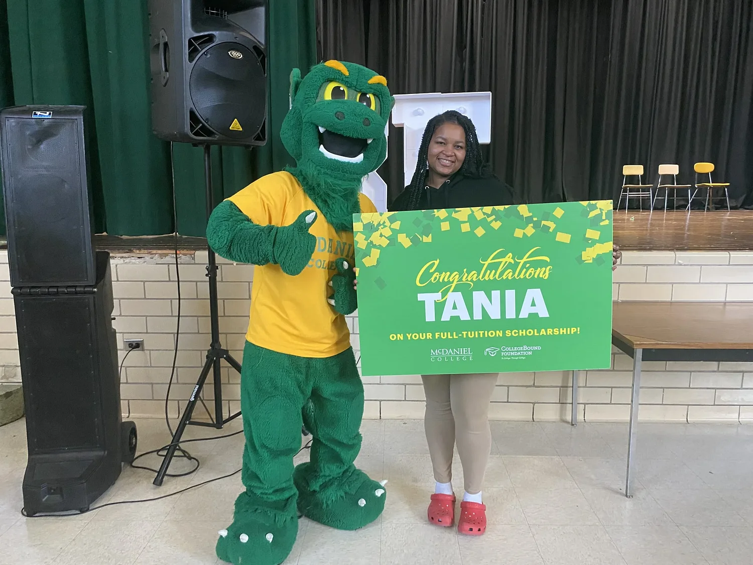 McDaniel College surprises Baltimore City high school seniors with full-tuition scholarships