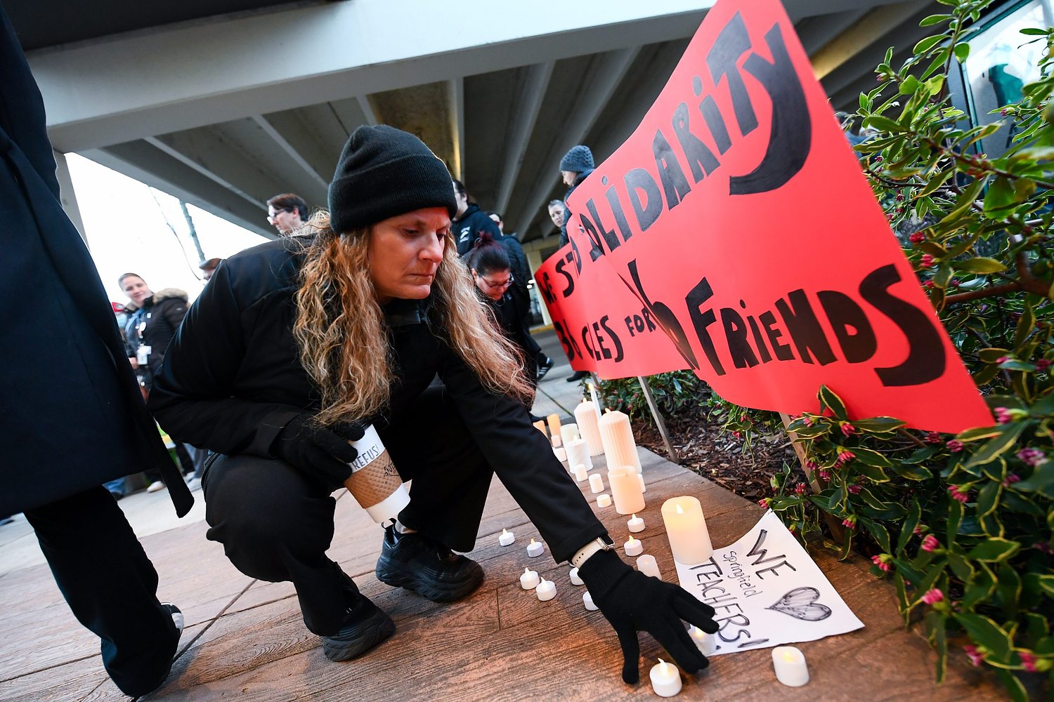 Springfield teachers protest mid-year cuts, staff reshuffling