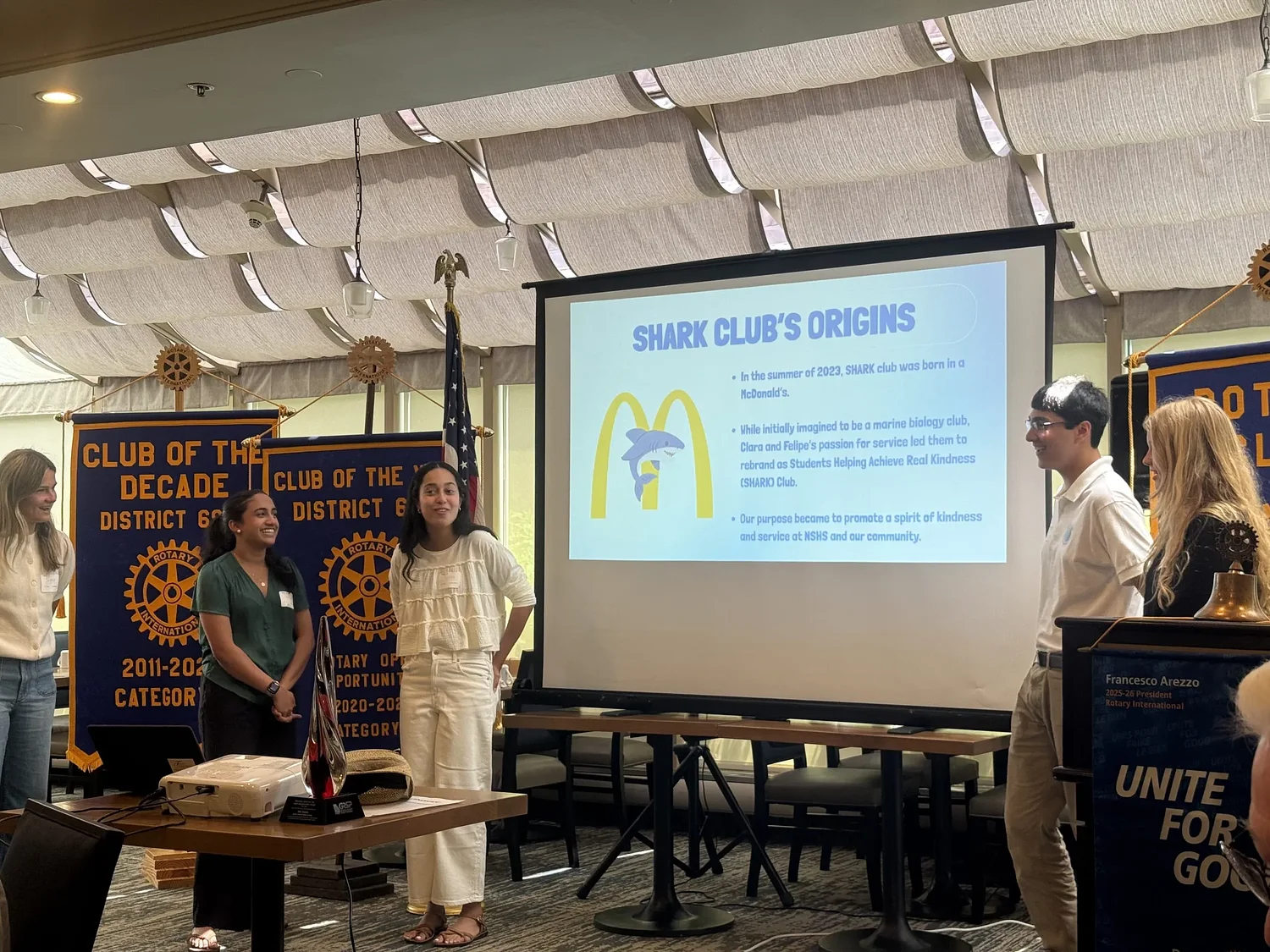 North Springs SHARK Club spreads kindness at Sandy Springs Rotary 