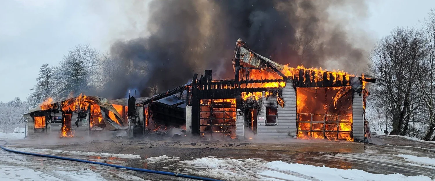 Fire guts auto repair shop in Loudon