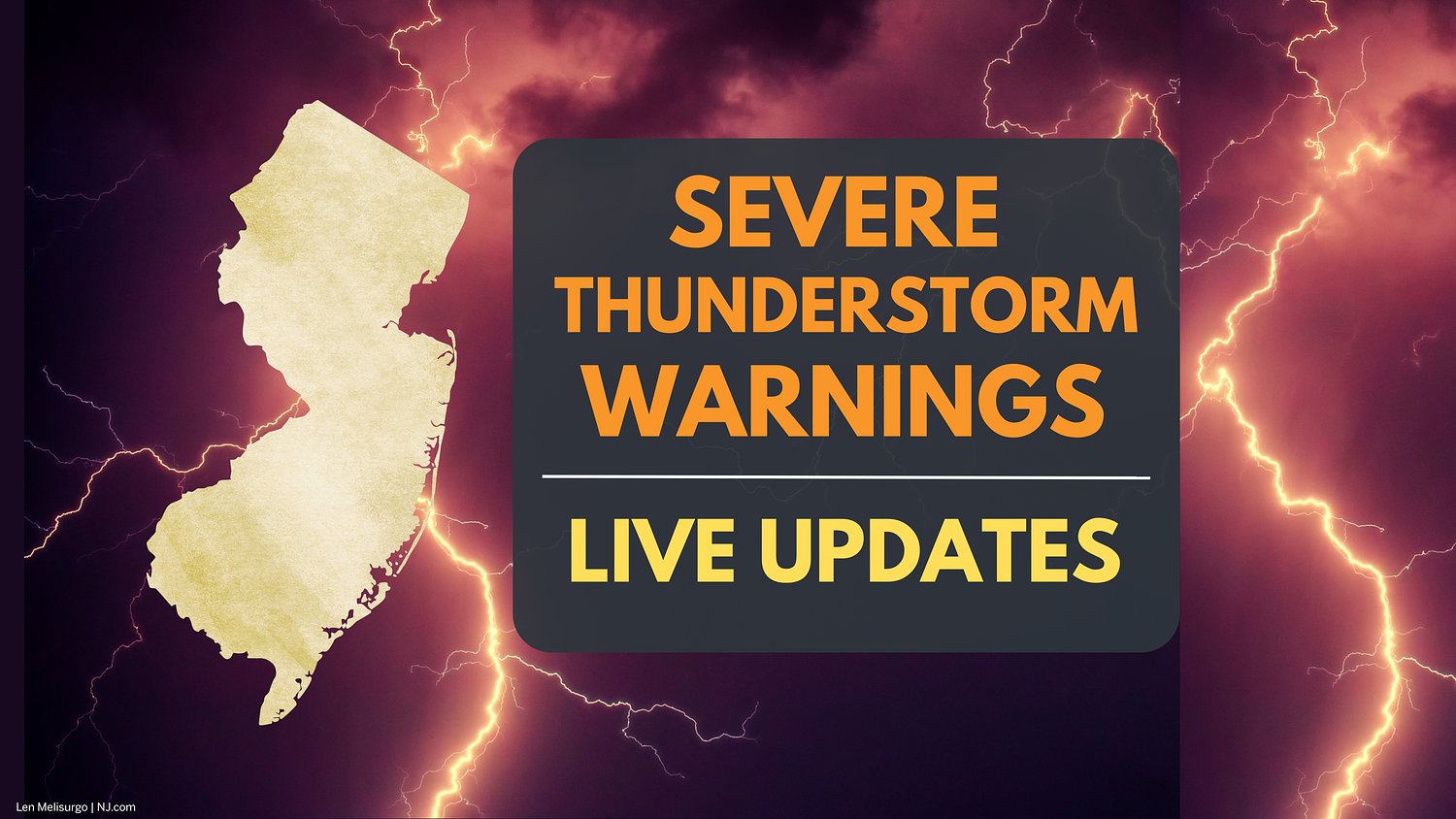 N.J. weather: Severe thunderstorm, flash flood warnings issued. Live weather alerts.