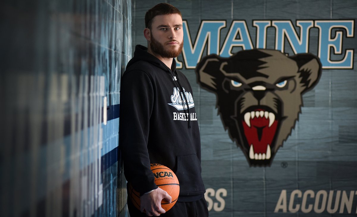 A cardiac condition keeps him off the court. But he’s still at the heart of UMaine basketball.