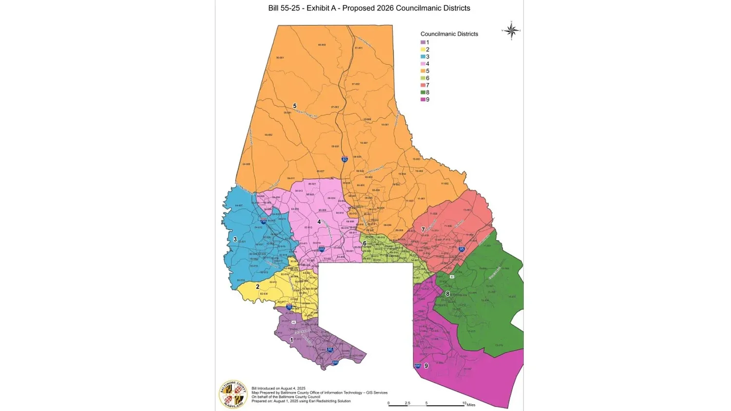 Baltimore County Council introduces new redistricting plan featuring two majority-Black districts 