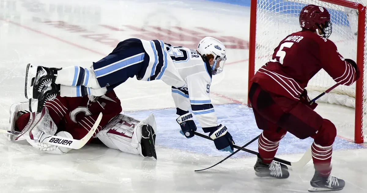 Top UMaine goalscorer keeps winning hockey awards in freshman season