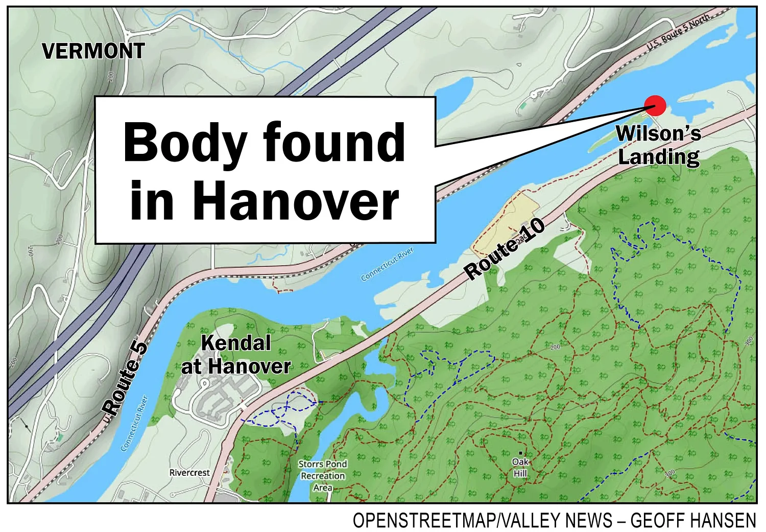Vermont man found dead in vehicle at Hanover's Wilson's Landing
