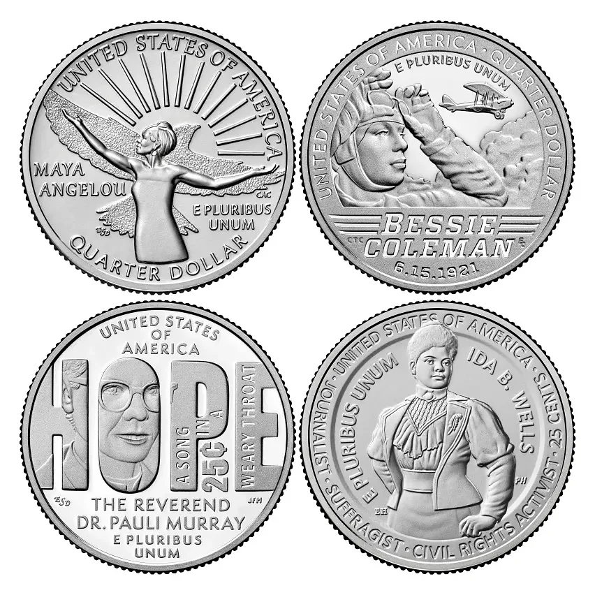 African American women on quarters thanks to former Congresswoman Barbara Lee