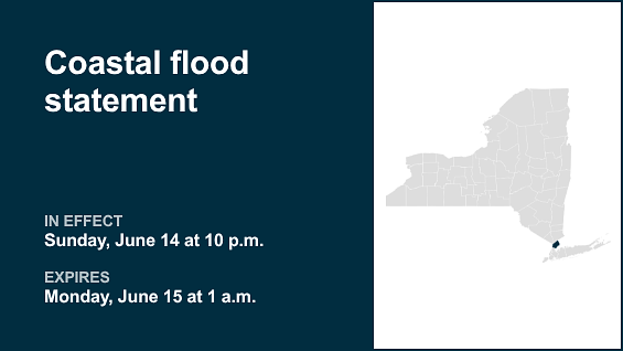 Update: Coastal flood statement affecting Westchester County until 1 a.m. Monday
