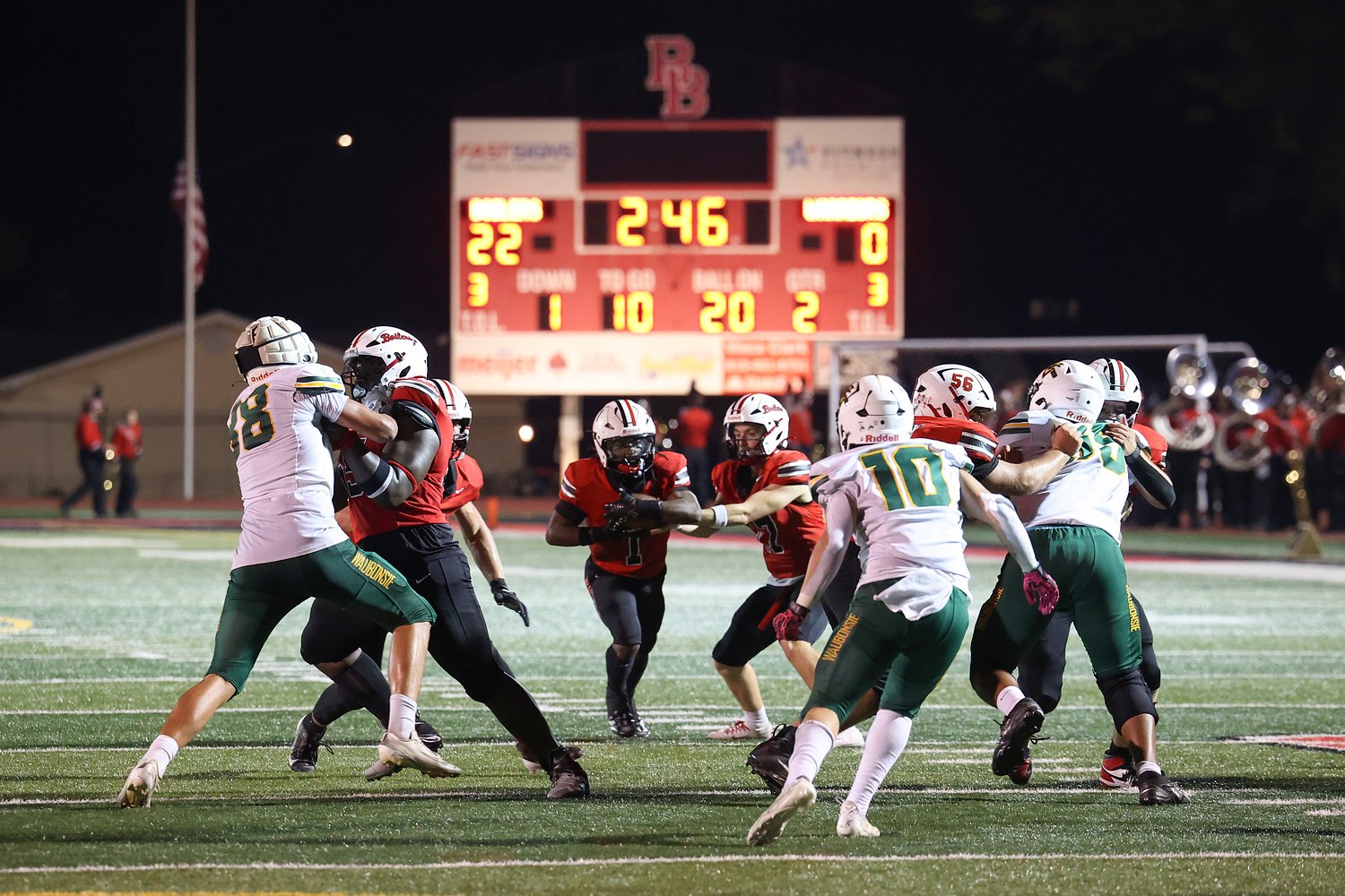 Ellis Johnson’s trio of touchdowns sparks Bradley-Bourbonnais over Waubonsie Valley