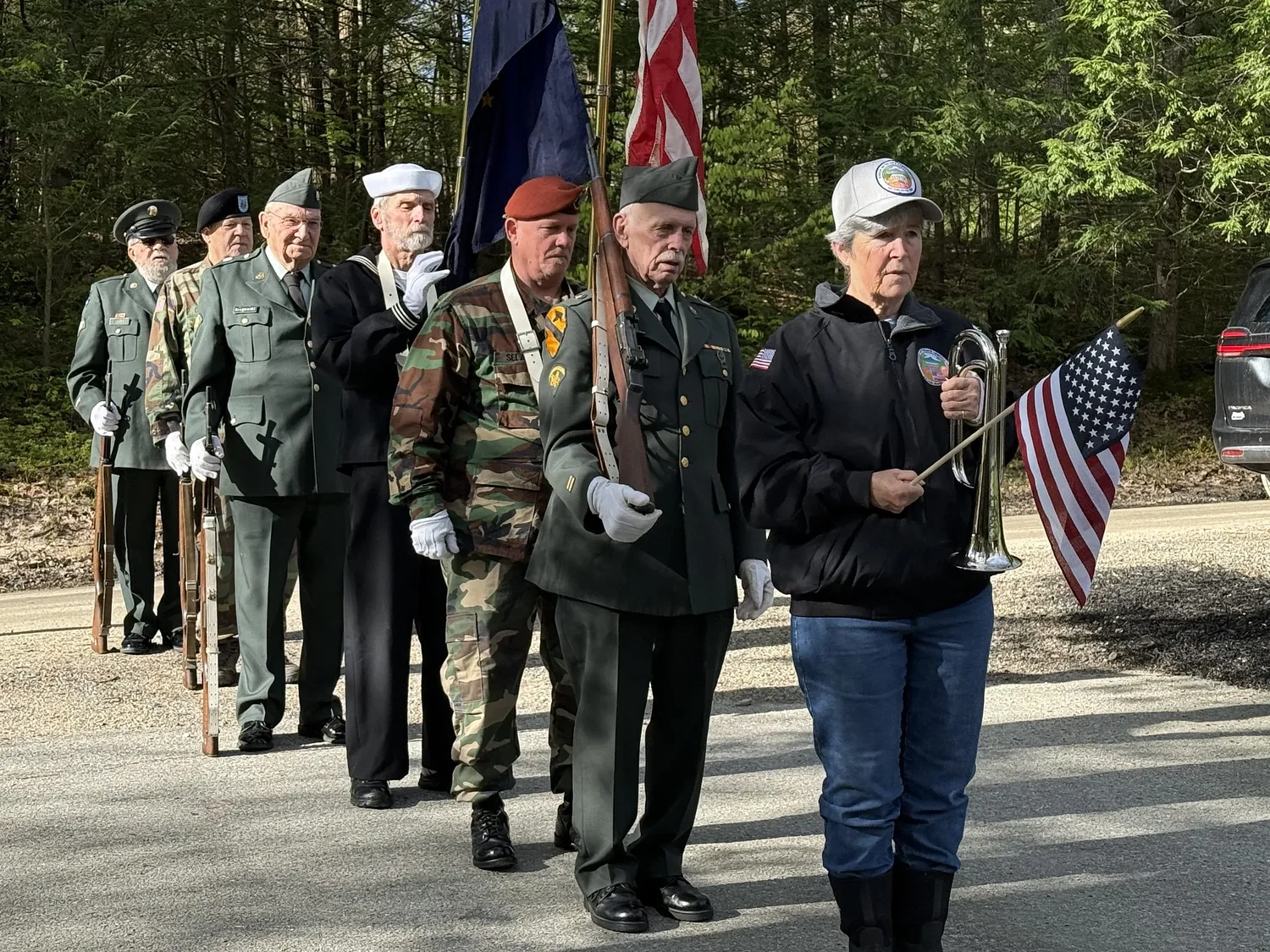 Revolutionary soldier Col. Daniel Rand honored with gun salute and new flag for Memorial Day