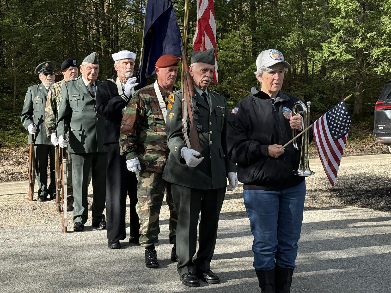 Revolutionary soldier Col. Daniel Rand honored with gun salute and new flag for Memorial Day