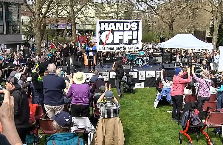 Seattle Joined Nationwide 'Hands Off' Protests Against Government Overreach