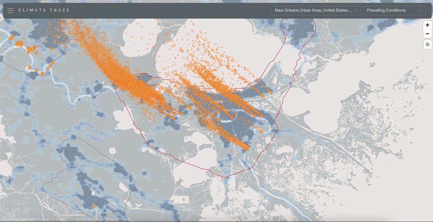 See how air pollution travels across Louisiana with this new tool
