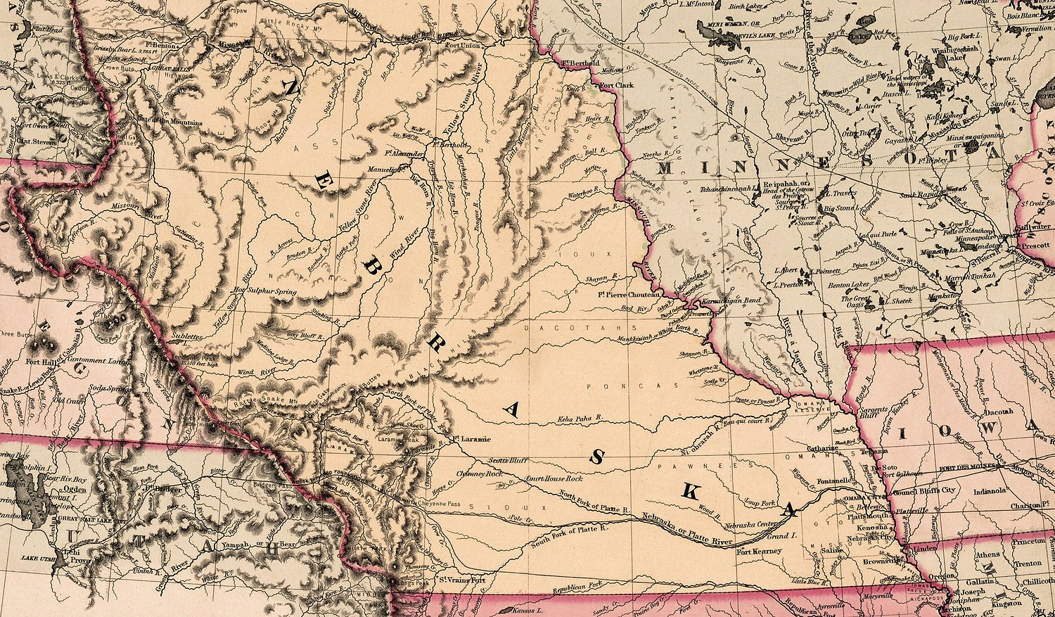Nebraska Territory stretched all the way to the Canadian border.  What if it hadn’t shrunk?