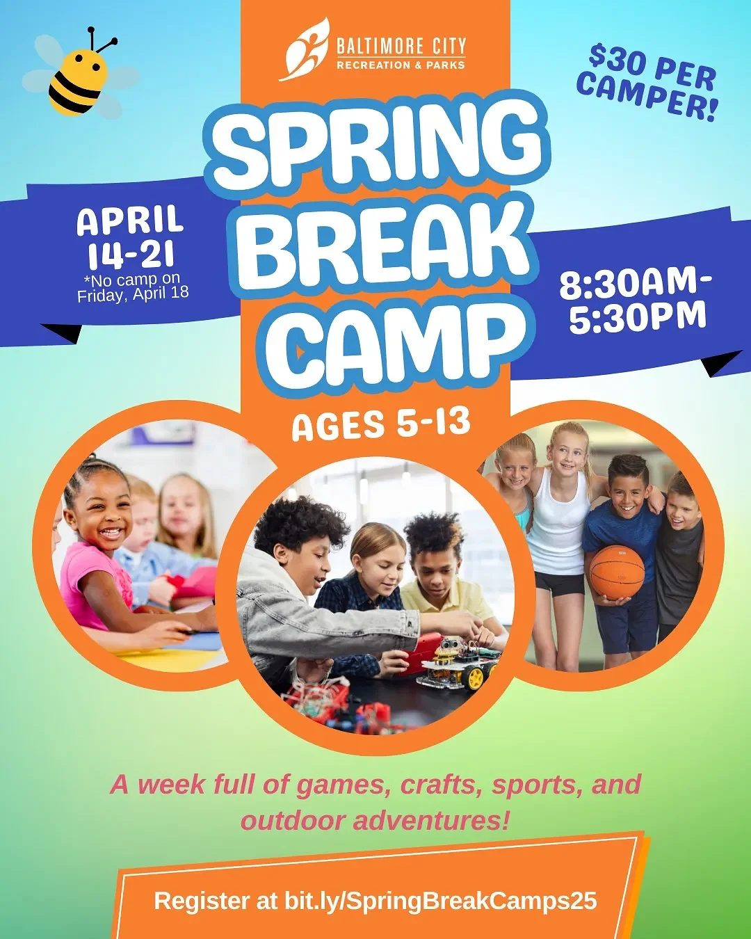 Baltimore City Recreation and Parks announces Spring Break Camp offerings