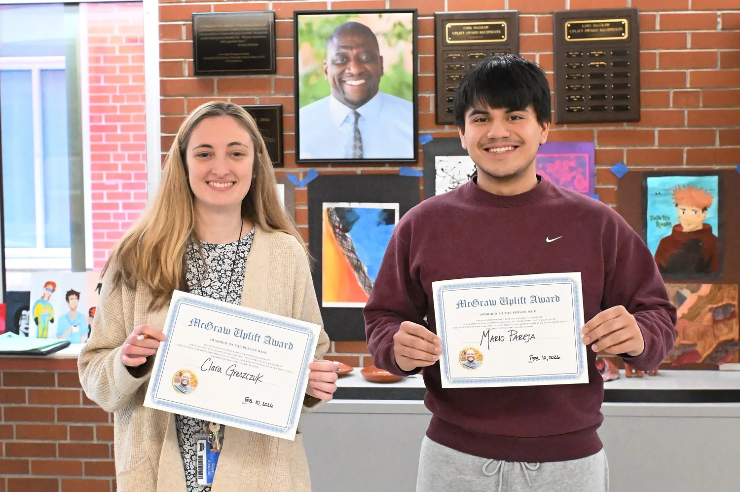 Turners Falls English teacher, student earn McGraw Uplift Awards