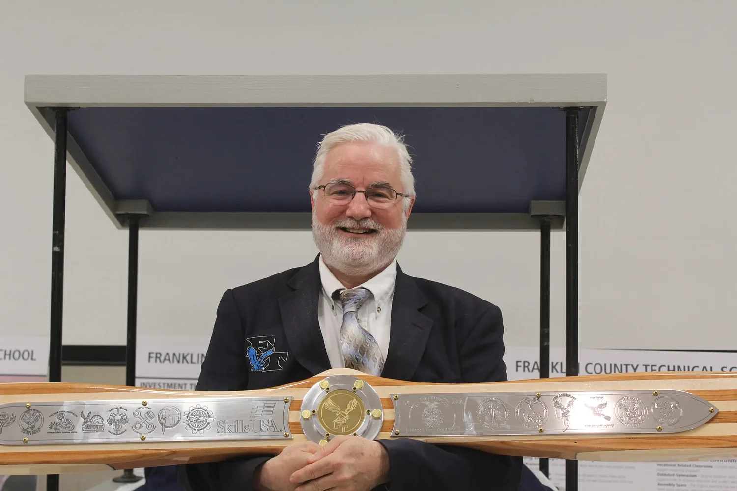 Retiring Franklin Tech superintendent surprised with gift after speaking on new school proposal