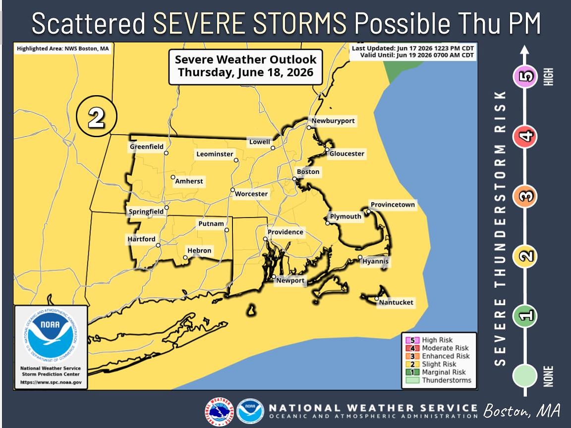 Mass. weather: Severe storms, tornadoes possible Thursday afternoon and evening