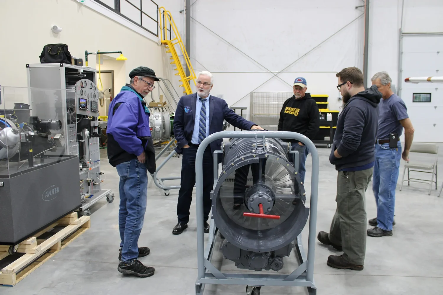 Franklin Tech School Committee tours new aviation hangar