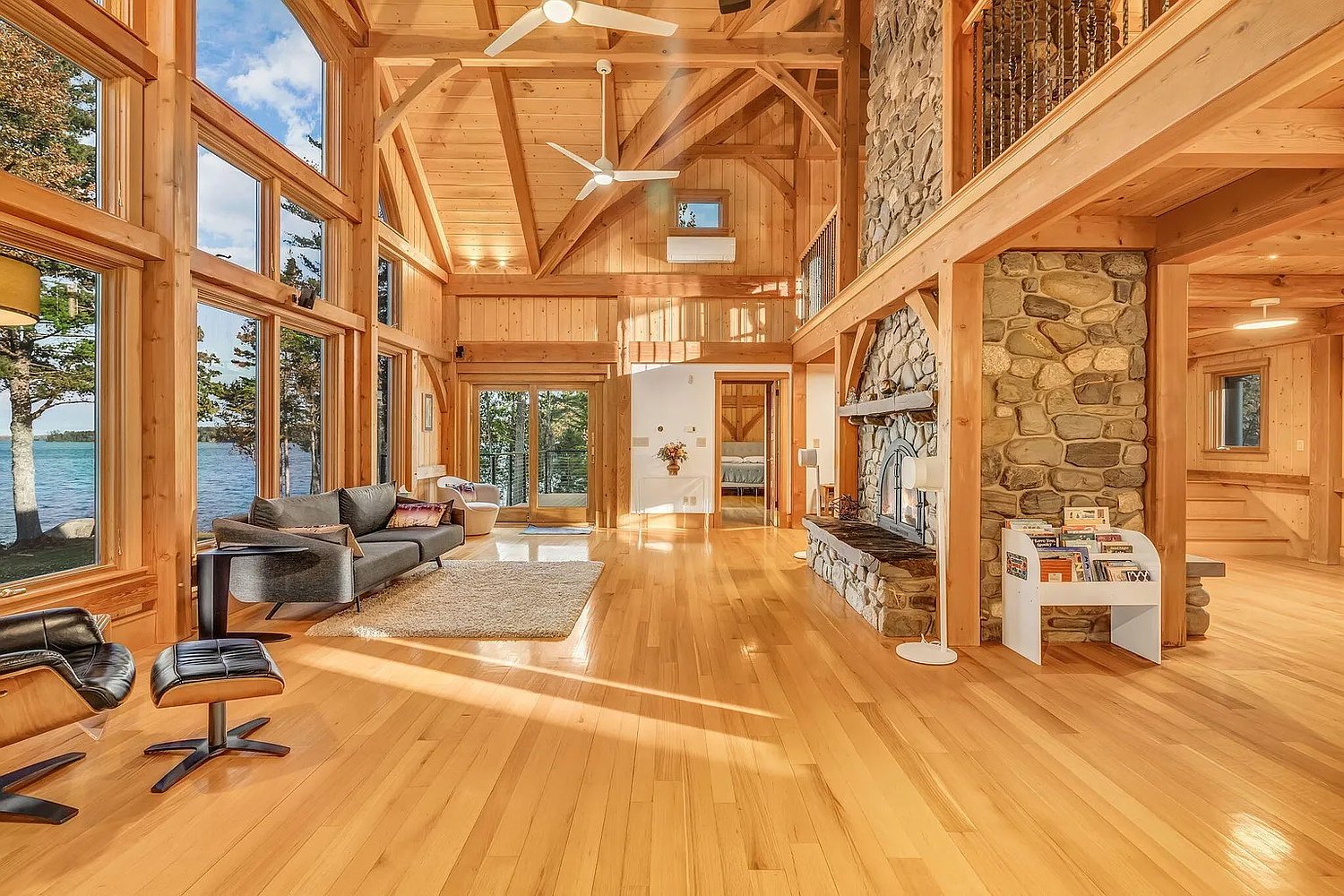 This $2M Piscataquis lakefront house for sale has a recording studio in the basement